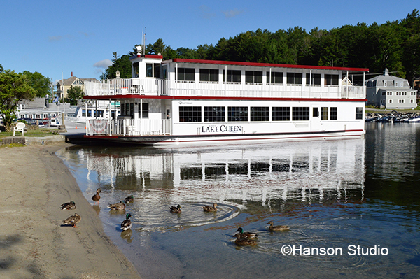 Sunapee Harbor, NH - M.V. Sunapee Lake Queen with Ducks